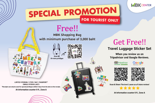 MBK Center Tourist Promotions: Free Bags & Luggage Stickers!