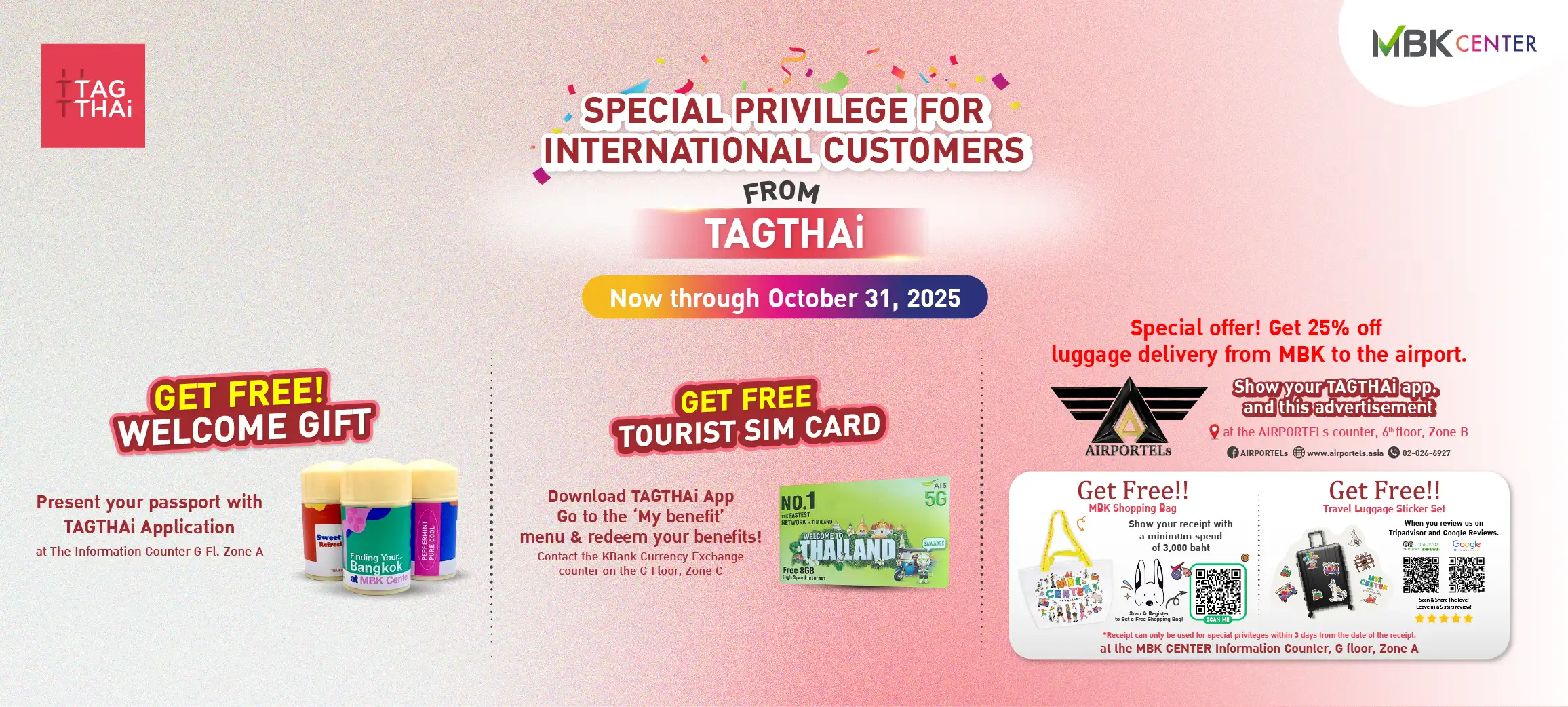 Exclusive Privileges for International Visitors: MBK x TAGTHAi Partnership 2025