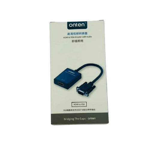 Adapter แปลงสัญญาณ HDMI เป็น VGA แปลงสัญญาณ HDMI แบบ Digitalเป็นสัญญาณ VGA พร้อมช่องต่อสัญญาณเสียงสเตอริโอ 3.5 mm
